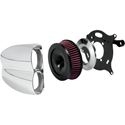 Picture of MO-FLOW BILLET AIR CLEANERS, CHROME, For 93-99 Evolution Big Twin w/ CV or HSR Mikuni carbs, PART# 1010-0210