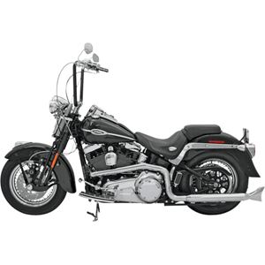 Picture of BASSANI, HUTCH SPECIAL TRUE DUAL HEAD PIPES AND SLIP-ON MUFFLERS, TRUE DUAL HEADER PIPES,  99-13 FXST/FLST, Part # 1800-1201