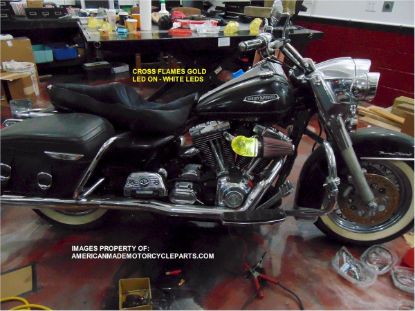 3D LED CROSS FLAMES Air Filter YELLOW